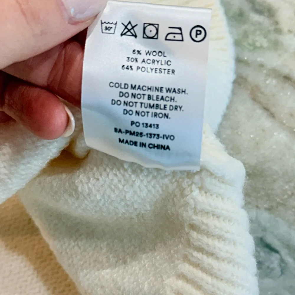 NWT Women’s PEPPERMAYO Ivory Davy oversized knit full zip jacket- Size S/M - Picture 12 of 12